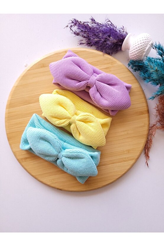 Kız Bebek & Çocuk Tavşan Kulak Bandana 3lü Set