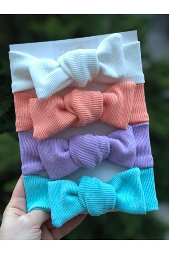 Kız Bebekçocuk 4lü Toka Bandana Set