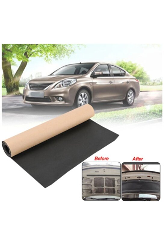 9mm 100x150cm Oto Araç Karavan Ev Kaput Ses Yalıtım Süngeri Yapışkanlı Alev Almaz