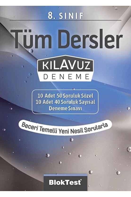 Tudem Bloktest 8.sınıf Tüm Dersler Kılavuz Deneme