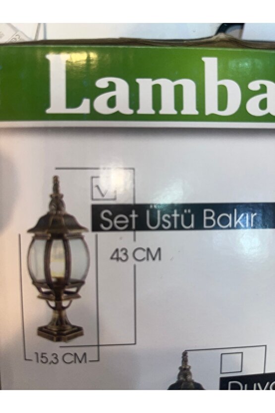 232Lamp Bahçe Duvar Teras Aliminyum Döküm Cam Sarı Eskitme Setüstü Fener Aydınlatma Armatürü