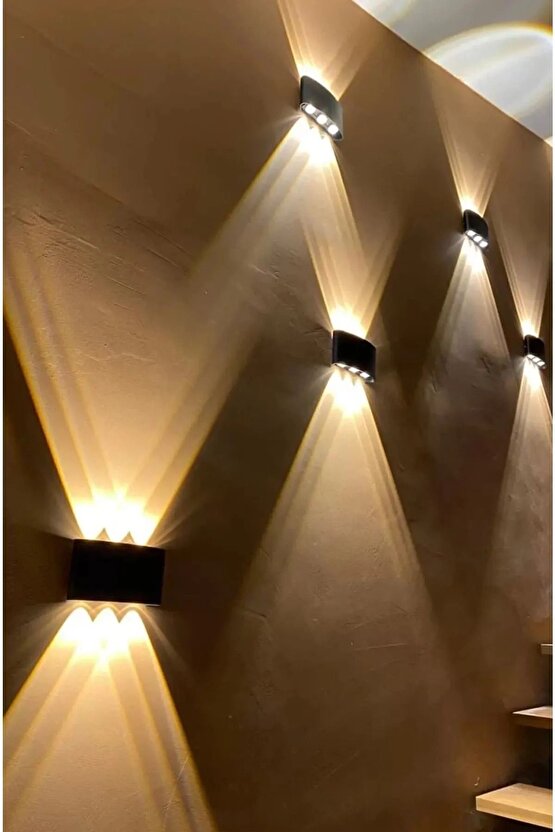 Iç & Dış Mekan  10W  Watt Duvar Apliği Günışığı Renk Led Dekoratif Duvar Aplik