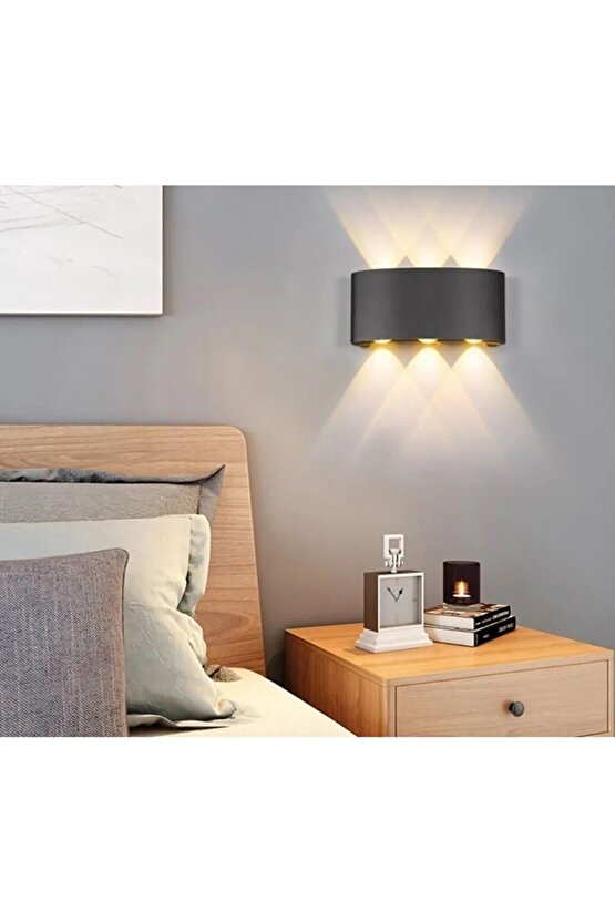 Iç & Dış Mekan  10W  Watt Duvar Apliği Günışığı Renk Led Dekoratif Duvar Aplik
