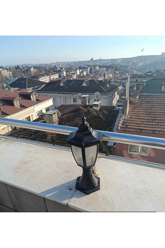 Altıgen Direk Üstü Bahçe Armatürü - Bahçe Lambası