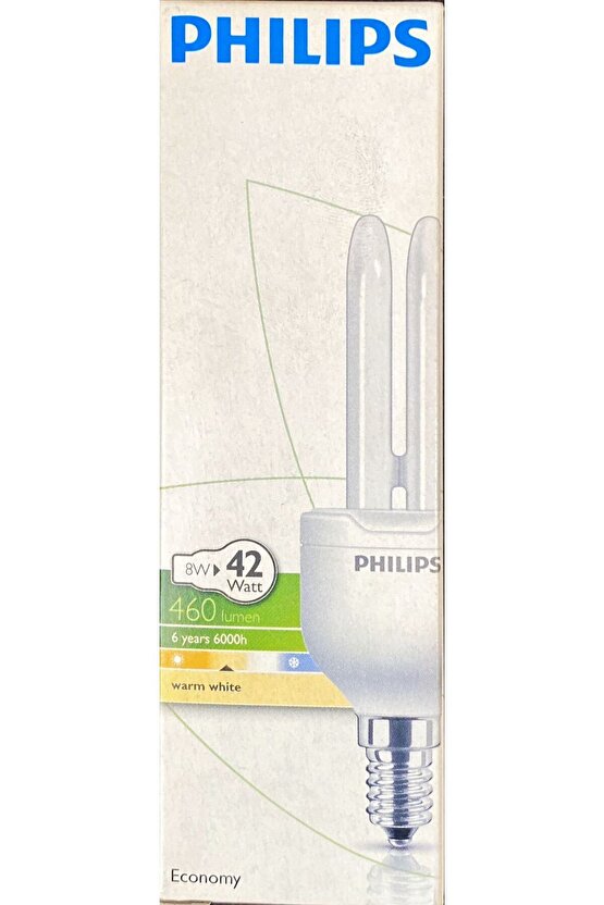 Tasarruflu Ampul 8w E14 Duy Economy Model Sarı Işık