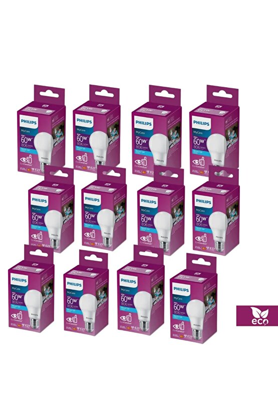 8w 60v Ampul 6500k Beyaz Işık 12li Eko Paket