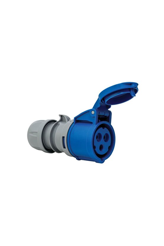 Karavan Besleme Kablosu 3x2,5mm 10mt. Kauçuk 220v Erkek Fiş 3x16a Kapaklı Dişi Priz