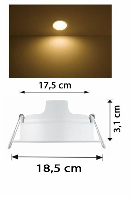 13w Led Gömme Armatür Marcasite 59536essential downlıght beyaz Işık-6500k