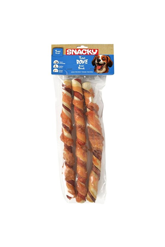 Çift Renkli Tavuklu Köpek Ödül 3lü *25cm *195g