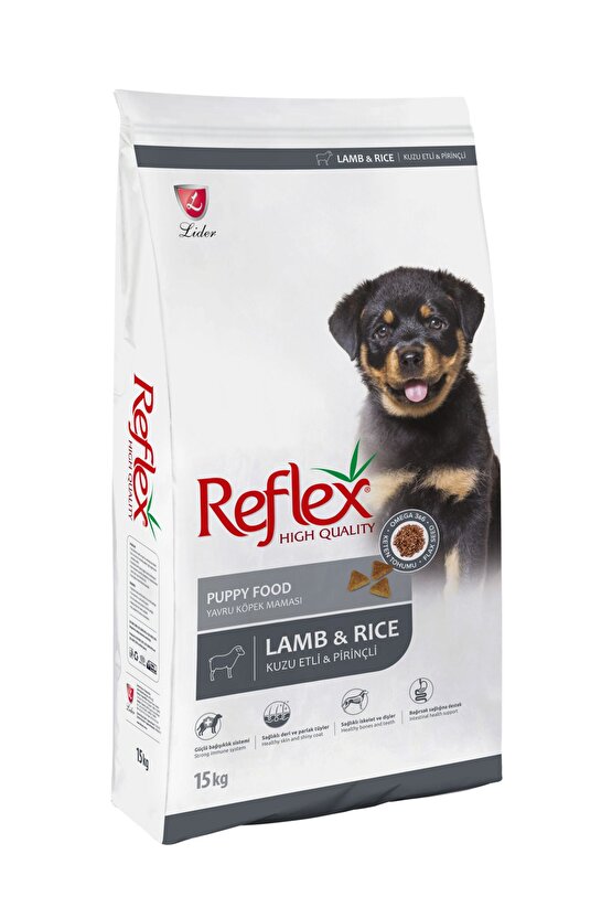 Kuzu Etli Pirinçli Yavru Köpek Maması 15 Kg