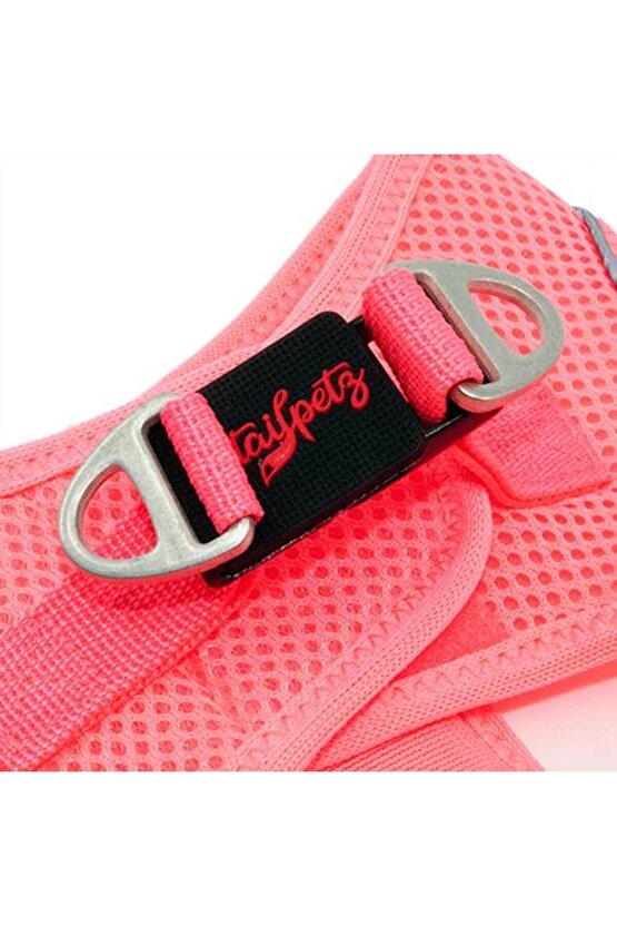 Air-mesh Harness Köpek Göğüs Tasması Neon Pembe S
