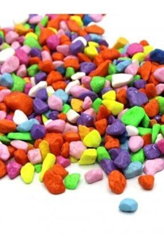 Akvaryum Teraryum Fanus Süsleme Bahçe Süs Dekor Renkli Çakıl Taşı 2 Kg