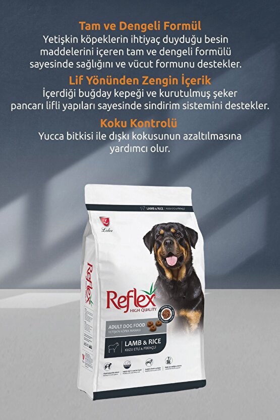 Kuzu Etli Köpek Maması 15 Kg