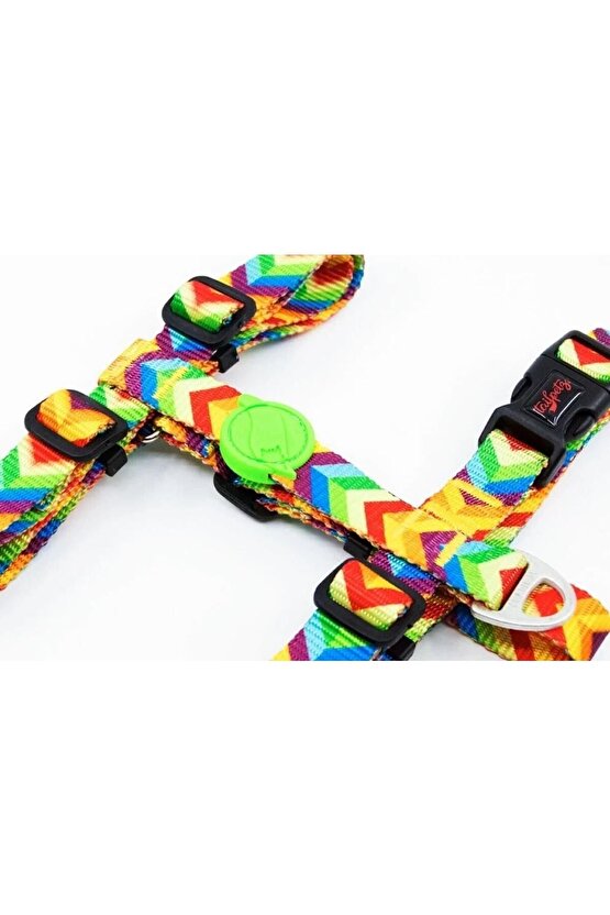 H-tip Rainbow L Orta Ve Büyük Irk Köpek Göğüs Tasması (göğüs 62 Cm X 107 Cm)