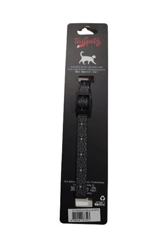 Cat Color Easy & Safety Lock Gothic Ayarlanır Kedi Boyun Tasması