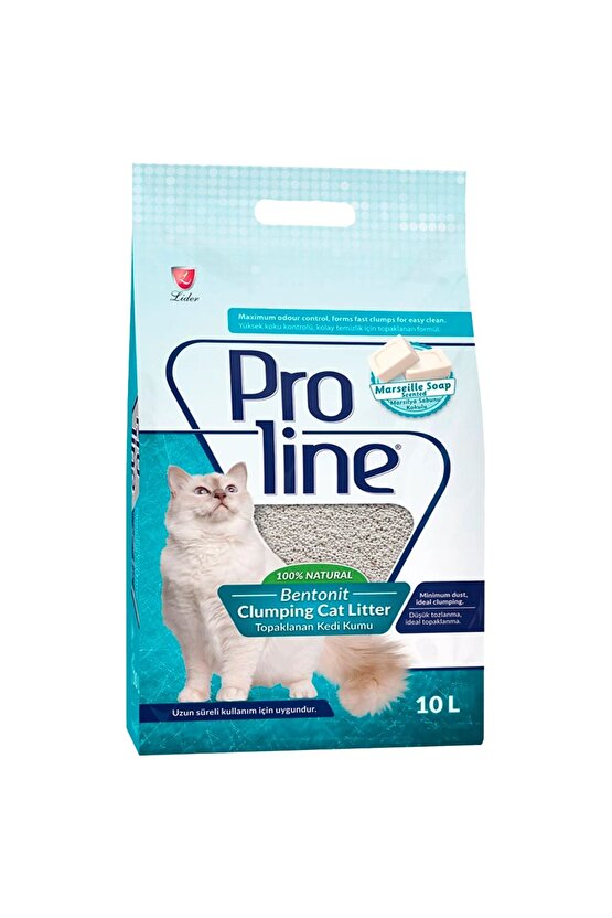 Proline Bentonit Marsilya Sabunu Kokulu Kedi Kumu 10 Lt - 8698995011709