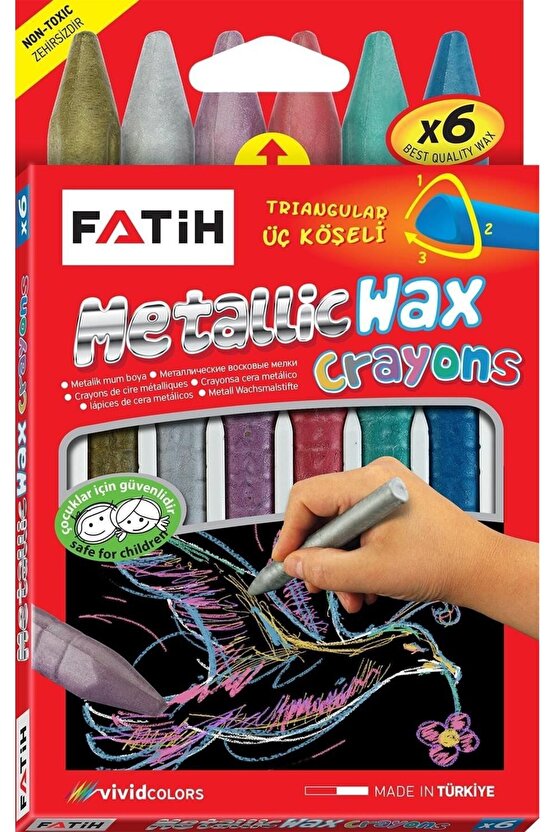 Mum Pastel Boya Wax Crayons Metalic Kısa 6 Renk | 50180