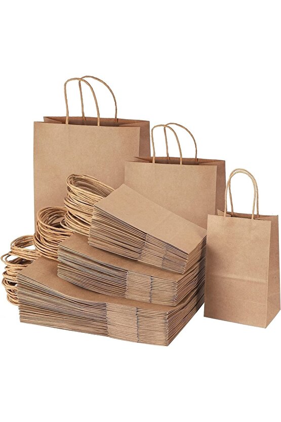 Burgu Saplı Çanta 32 Cm X 12 Cm X 41 Cm ( 50 Adet ) ( Kağıt Poşet Çanta )