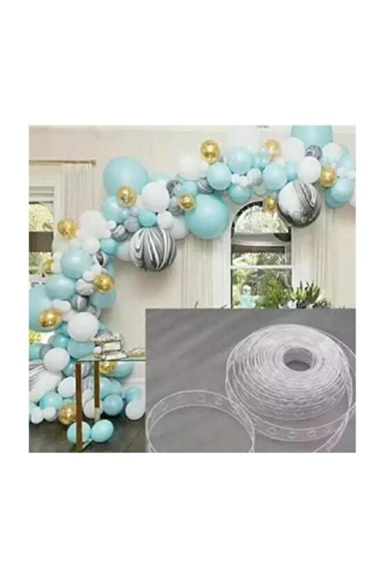 Plastik Balon Zinciri Şeridi  Balon Kemeri Aparatı 5 Metre