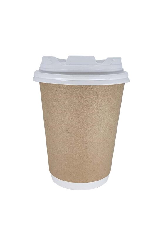 Double Wall Kraft Karton Bardak 14 Oz - 25li
