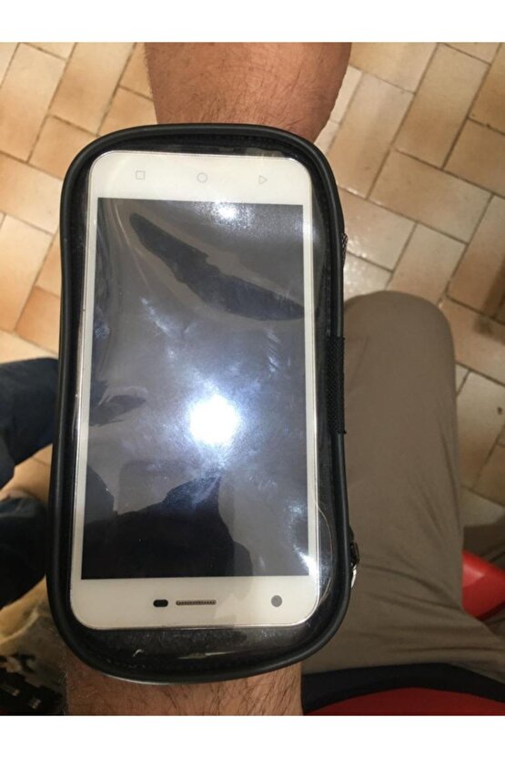 Siyah Su Geçirmez Kol Bağlantılı Lastikli Ayarlı Telefon Tutucu