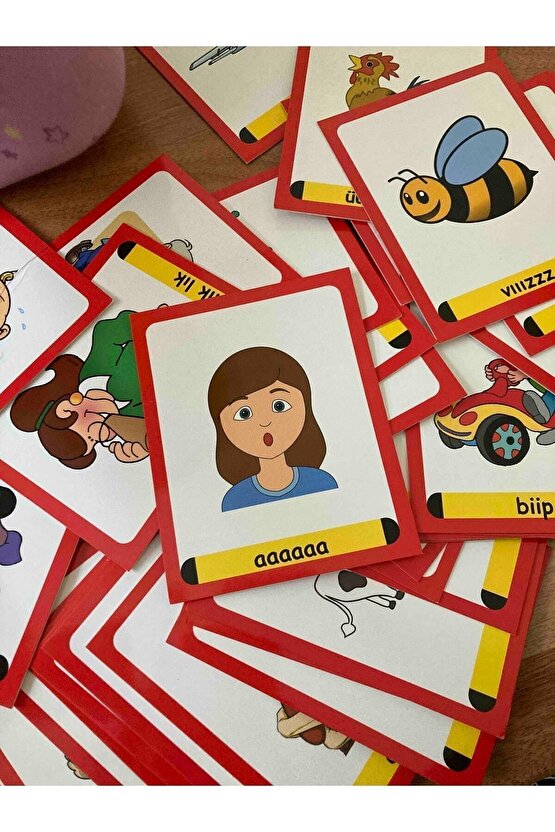 hngds Kartları - 56 Kart - Özel Eğitim Yukakids Işitsel Algı Taklit Kartları sdgnh 1038993