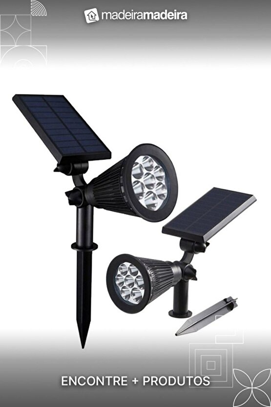 Yeşil Solar Led Bahçe Aydınlatması - Güneş Enejisi Ledli Çim Lambası - Güneş Enerjili Saplamalı