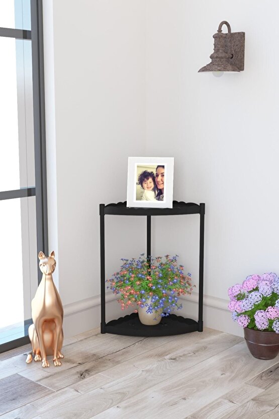 Adonis 2 Raflı Lüks Çiçek Standı Saksılık