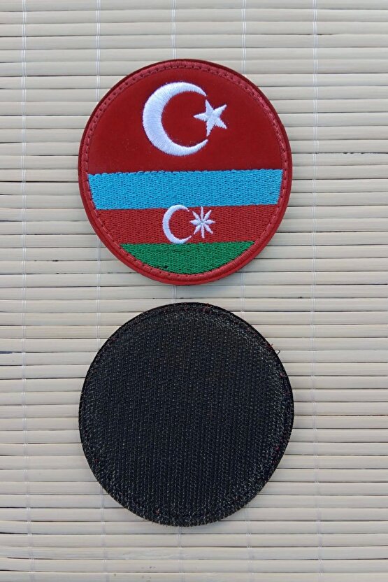 azerbaycan turkiye bayrakli nakis islemeli arma patch pec