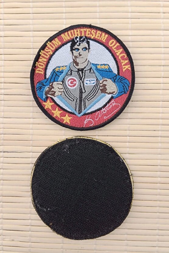 Donusum Muhtesem Olacak K.Ataturk imzali Nakis islemeli Arma Pec Patch