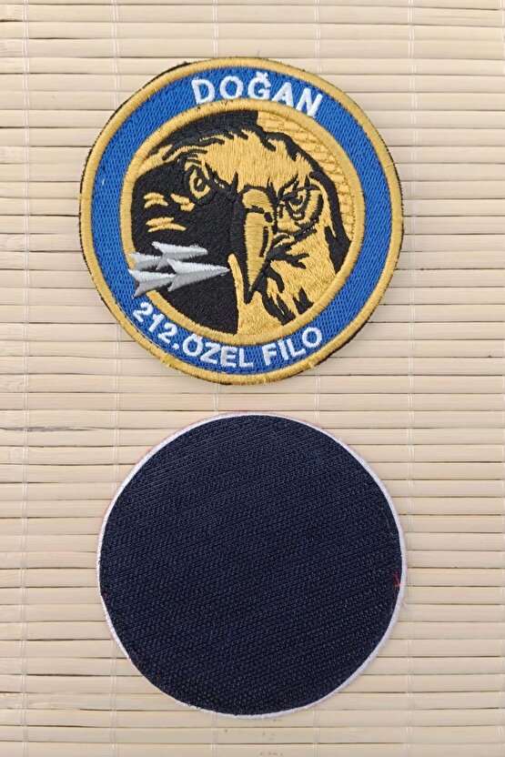 212. Ozel Filo Dogan Yazili Kartal Amblemli Nakis islemeli Arma Pec Patch