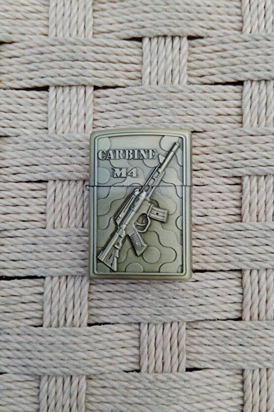 Sari renkli Carbine M4 Makineli  kabartmali Cakmak