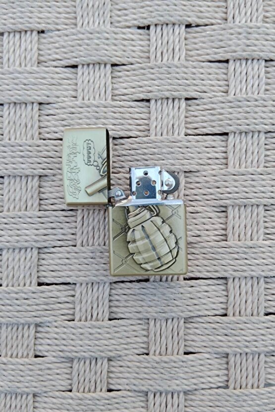 Benzinli Grenade Boom Yazili Kabartmali El Bombasi Desenli Cakmak