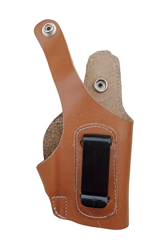 sag el kahverengi hakiki deri yarim model browning silah kilifi