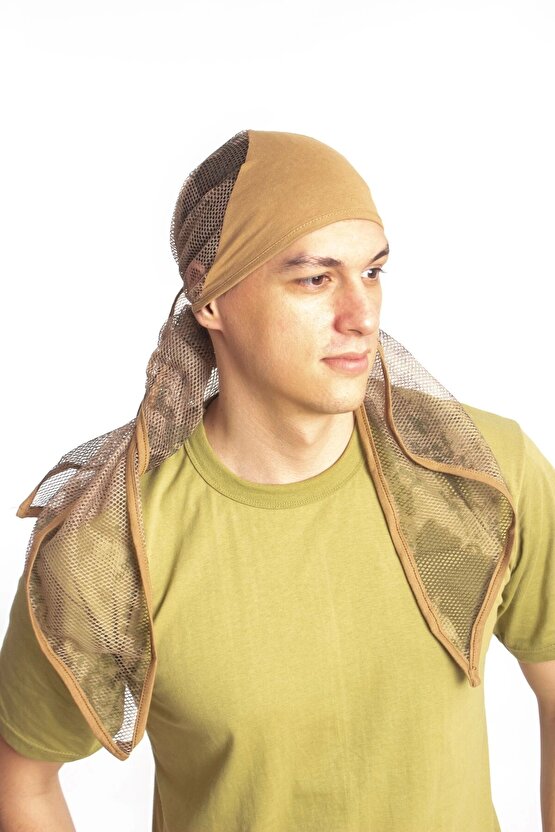Jandarma Kamuflaj Desenli Fileli Ucgen Bandana