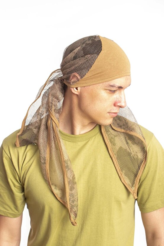 Jandarma Kamuflaj Desenli Fileli Ucgen Bandana