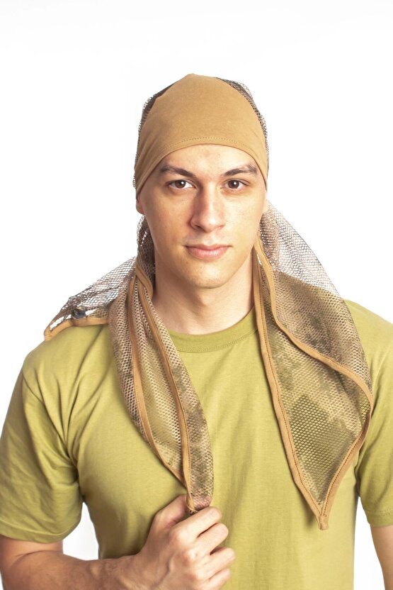 Jandarma Kamuflaj Desenli Fileli Ucgen Bandana