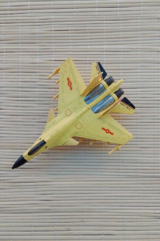 J 15 Flaying Shark Cek Birak Sari Renkli Askeri Savas Ucagi Modeli Maket Ucak