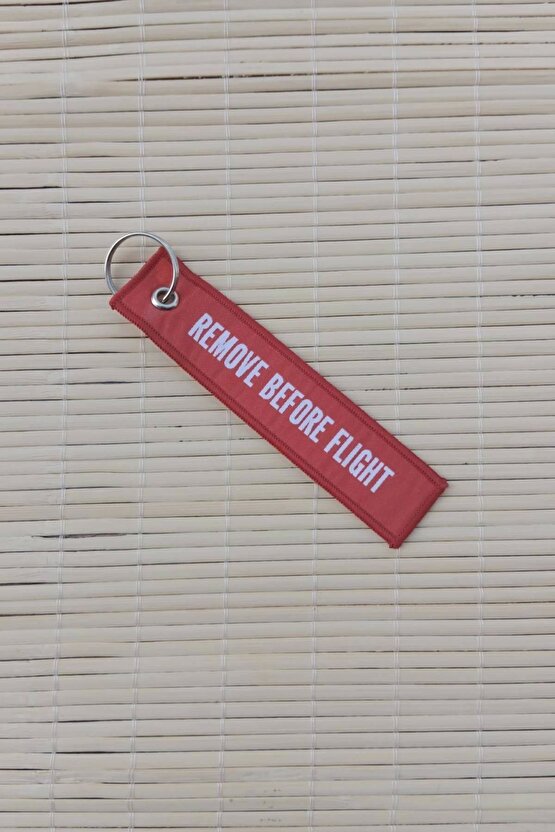 F-35A Remove Before Flight Kirmizi Beyaz Bez Anahtarlik