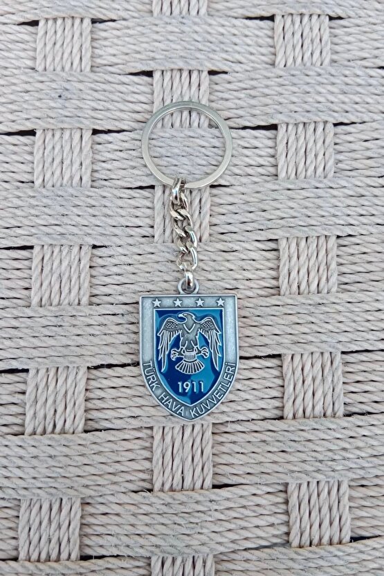 Turk Hava Kuvvetleri 1911 Kartal Amblemli Kabartma Yazili Metal Anahtarlik
