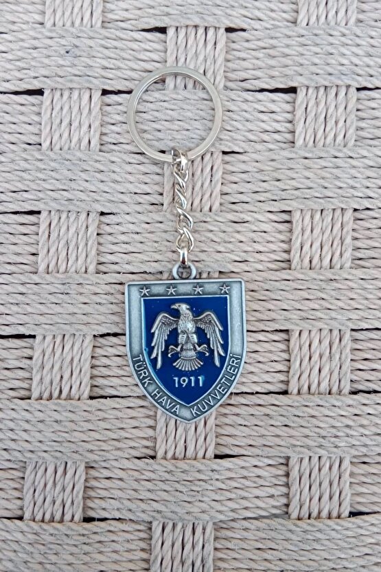 Turk Hava Kuvvetleri 1911 Kabartma Kartal Amblemli Metal Anahtarlik