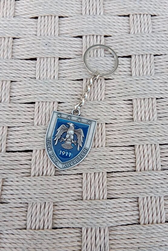 Turk Hava Kuvvetleri 1911 Kabartma Kartal Amblemli Metal Anahtarlik