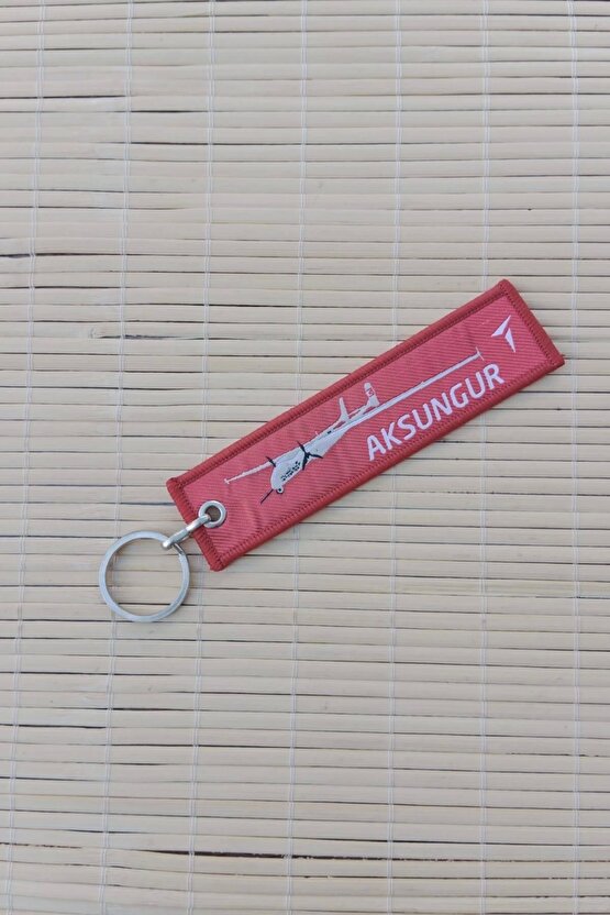 Aksungur remove before flight yazili kirmizi nakis bez anahtarlik