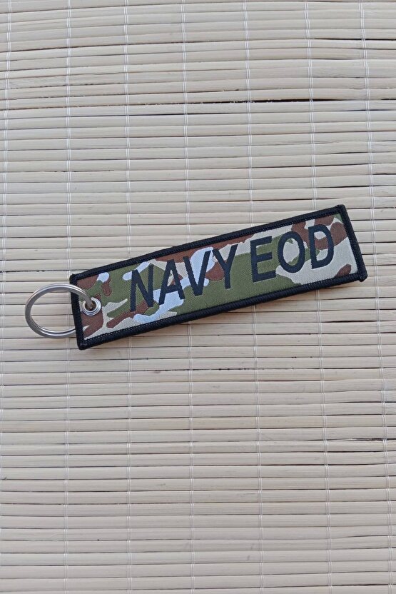 sas navy eod yazili nakis islemeli bez anahtarlik