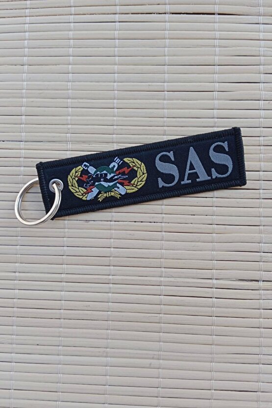 sas komando yazili nakis islemeli bez anahtarlik