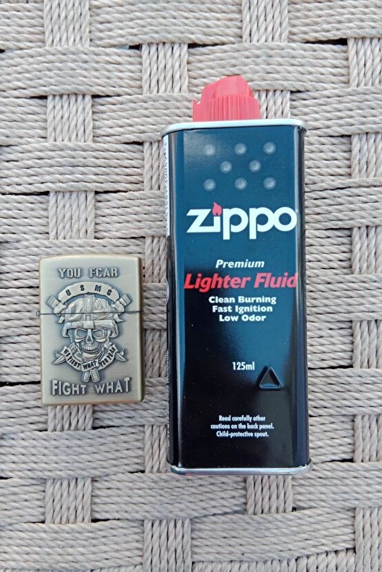 You Fcar Fight What Yazili Kuru Kafa kabartmali premium zippo Cakmak