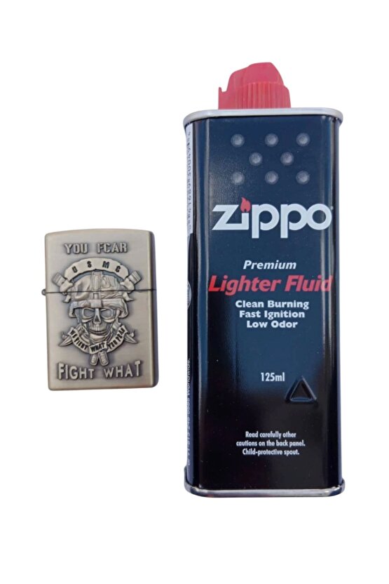 You Fcar Fight What Yazili Kuru Kafa kabartmali premium zippo Cakmak