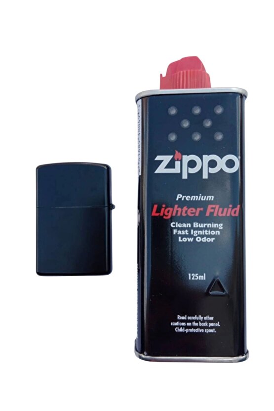 Siyah Hava Kuvvetleri Amblemli Benzinli premium zippo Cakmak