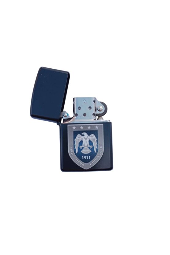 Siyah Hava Kuvvetleri Amblemli Benzinli premium zippo Cakmak