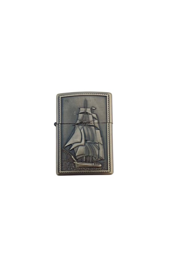 Sari renkli Savas Gemili kabartmali premium zippo Cakmak